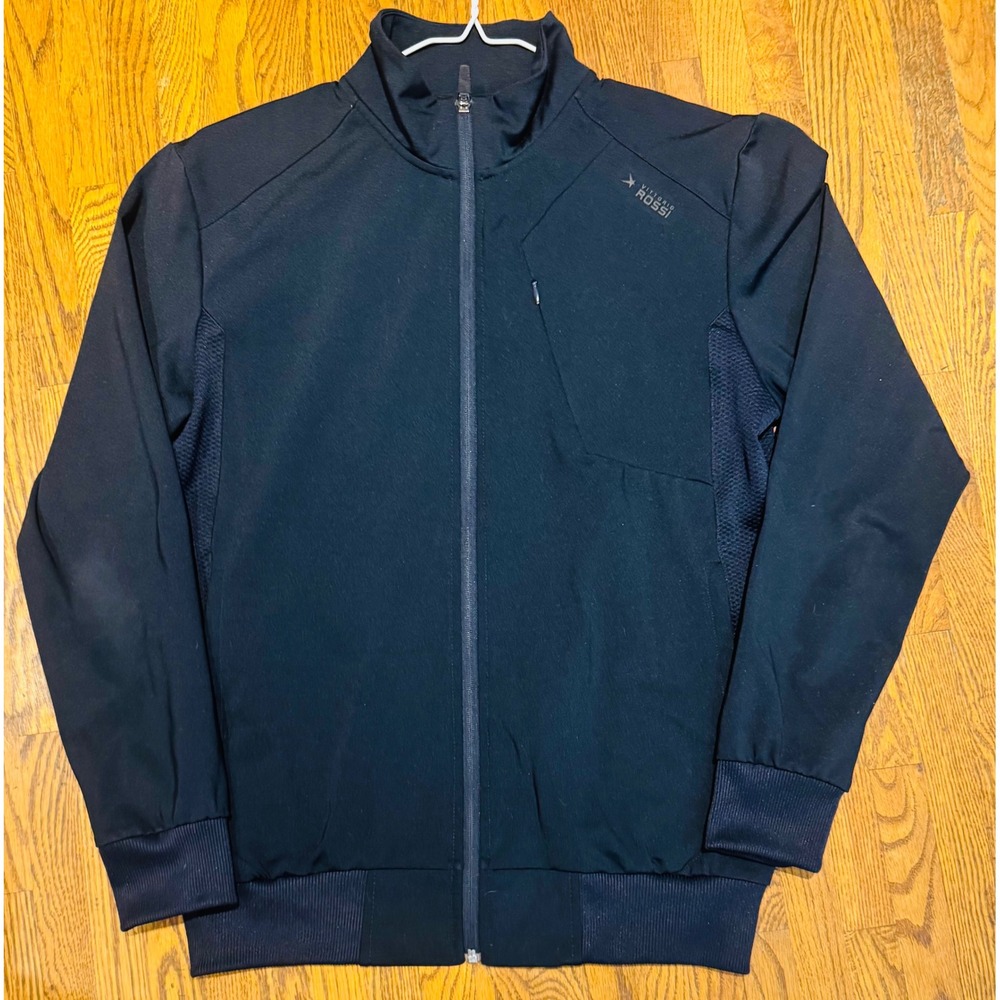 Vittorio Rossi Track Jacket Full Zip Mesh Panels Black Mens Size S